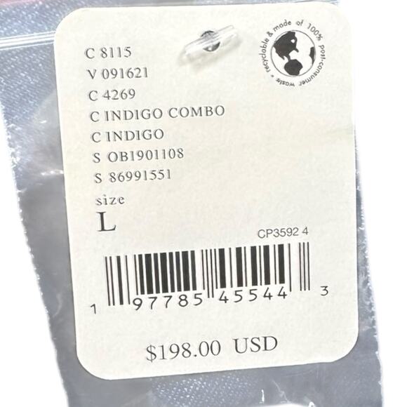 Free people Quinn Quilted Denim Jacket Size Large/ Indigo Blue New - Picture 6 of 6